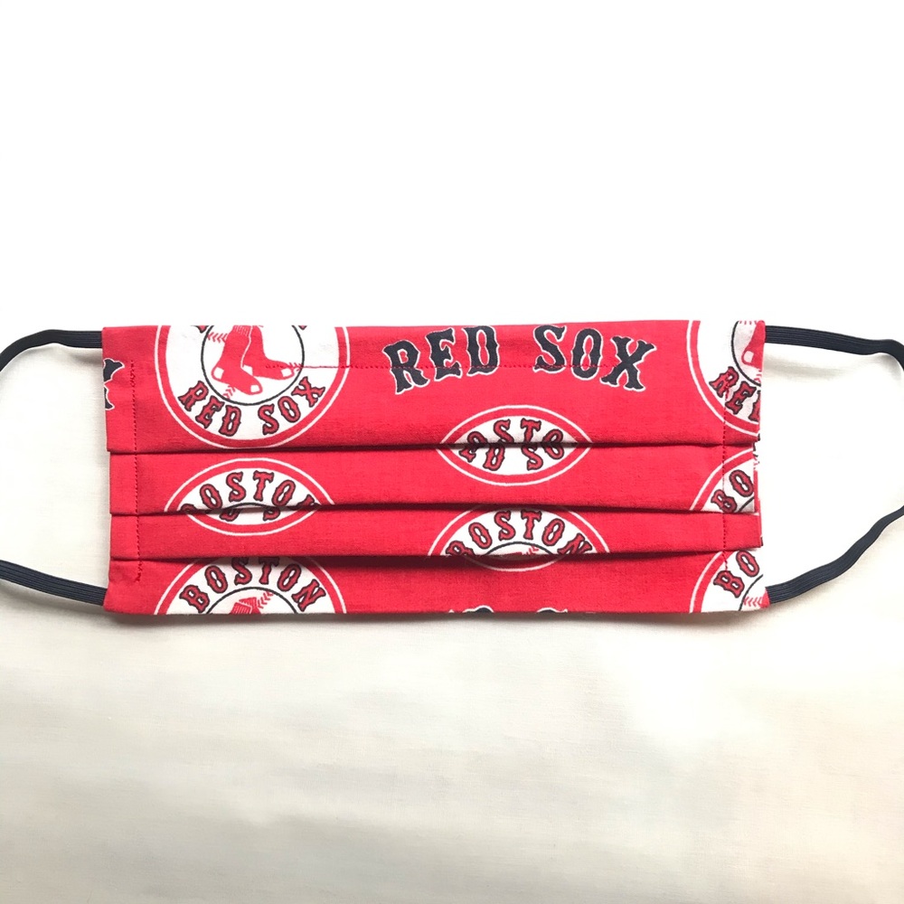 NWT - Handmade Adult Cloth Mask in Red Sox Print